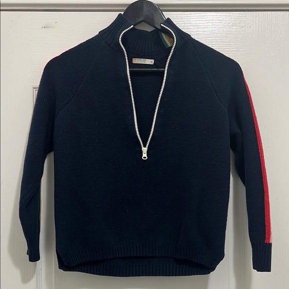 Marine Layer Navy half -zip woman’s sweater XS excellent used condition - Picture 2 of 9